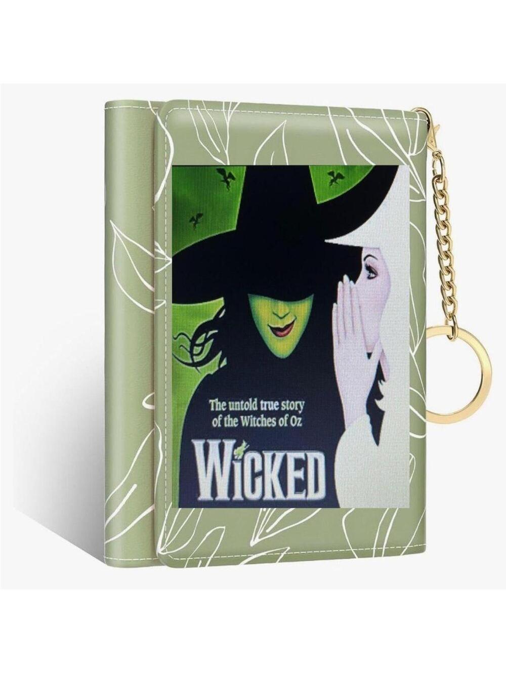 Compact Green Wallet with Wicked Design and Keychain